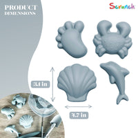DAM Scrunch Sand Moulds | Duck Egg Blue