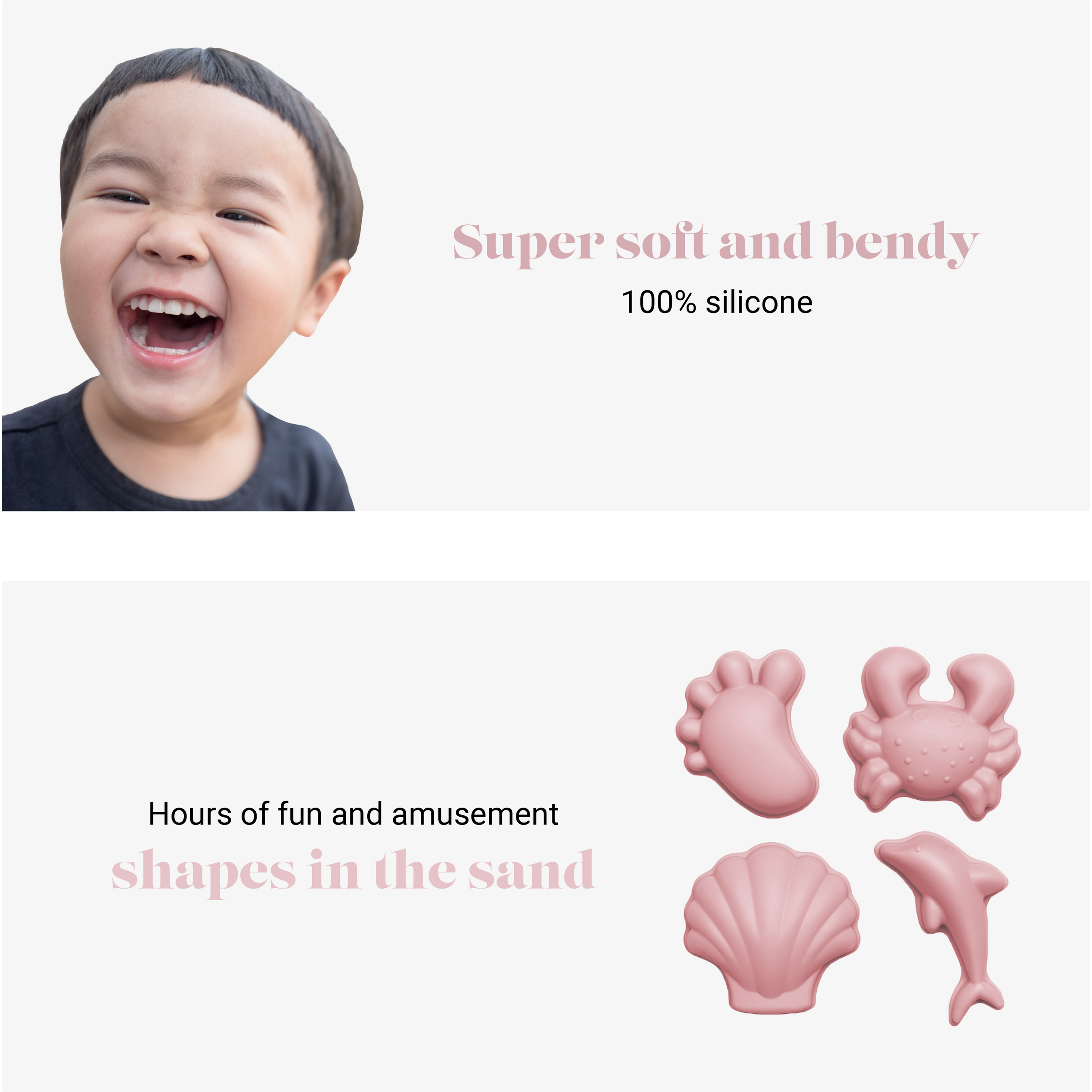 DAM Scrunch Sand Moulds | Dusty Rose