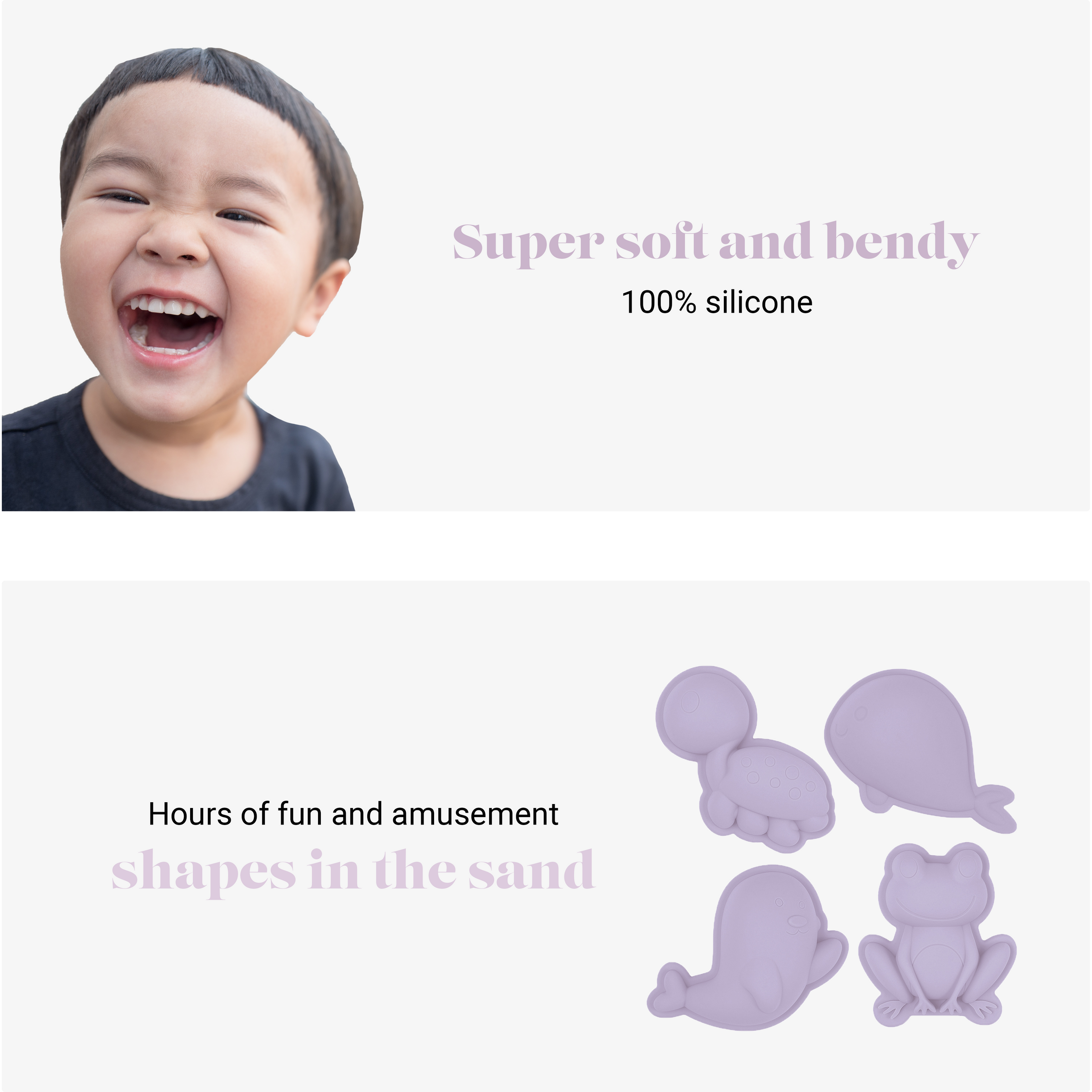 DAM Scrunch Sand Moulds | Light Purple
