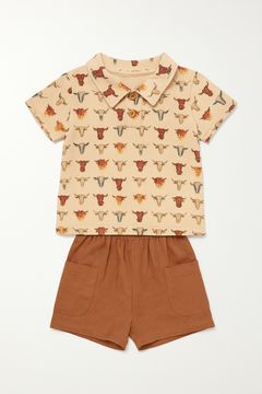 Ettie + H Jacob 2 Piece Polo And Shorts Set | Cows