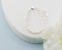 Cherished Moments - Kids Sterling Silver Freshwater Pearl Baby Girl Bracelet