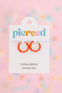 Pierced Co - Colored Huggies Earrings
