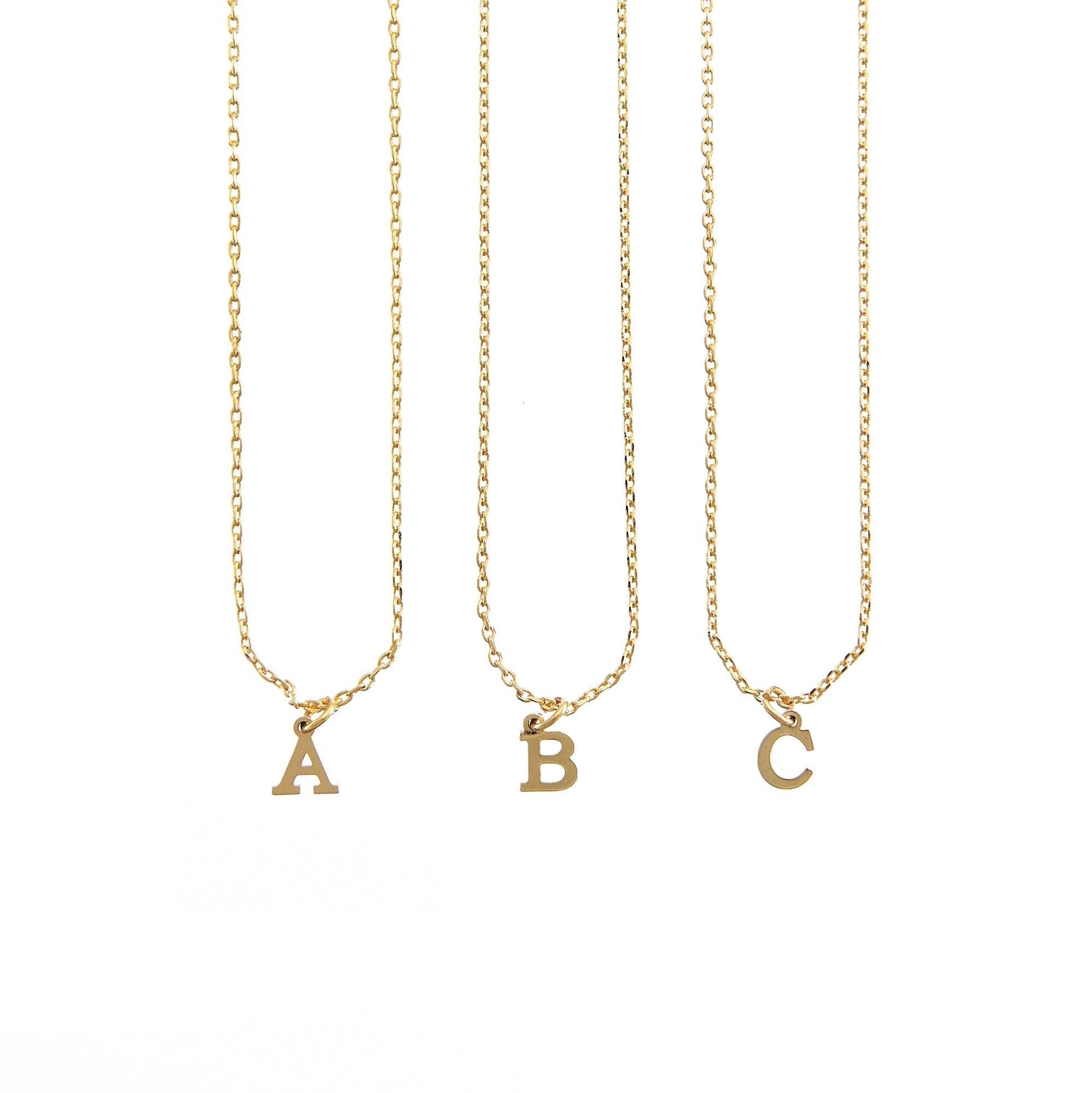 Brenda Grands Waterproof Jewelry - Waterproof Dainty Gold Initial Necklace