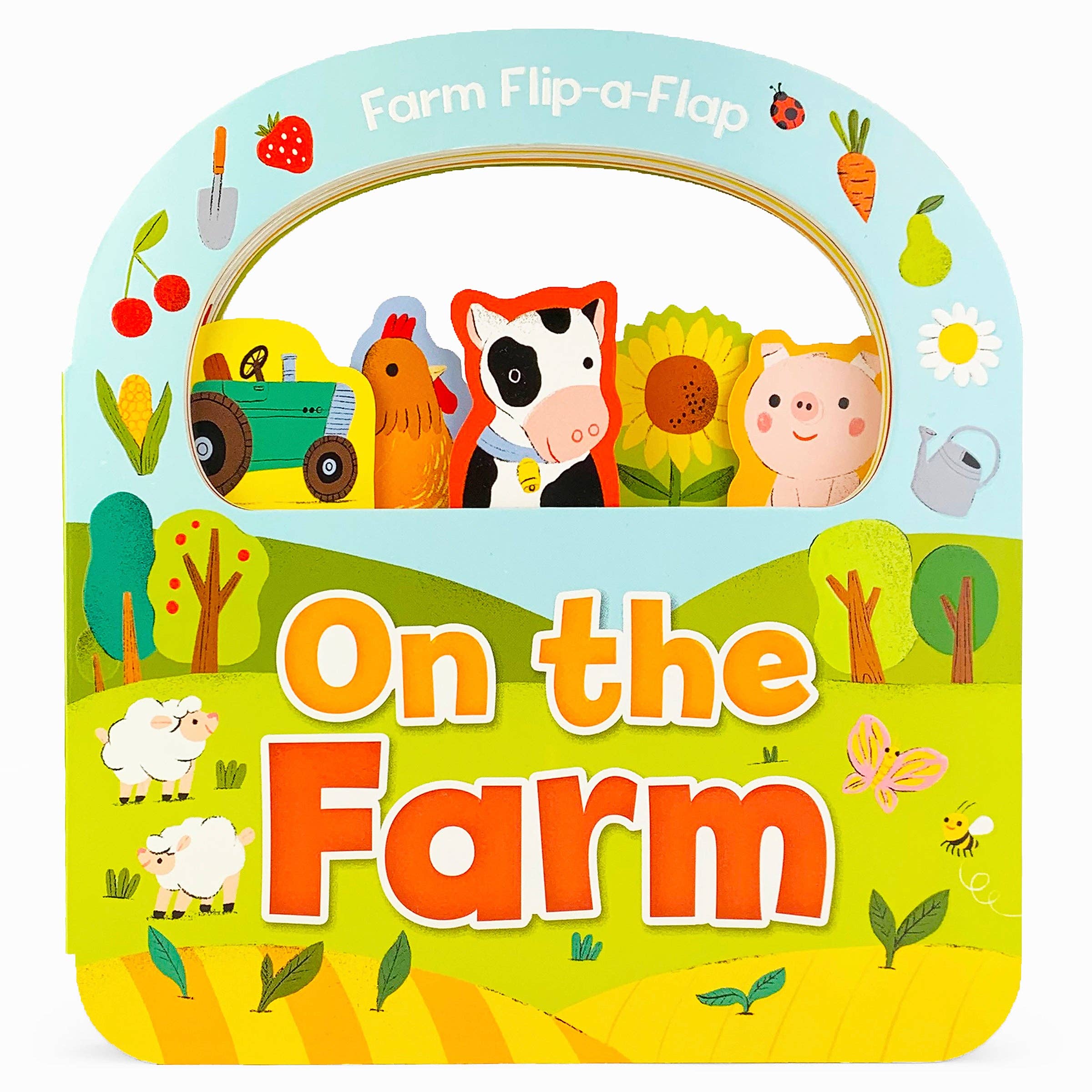 Cottage Door Press - On the Farm: Farm Flip-a-Flap Novelty Board Book with Handle