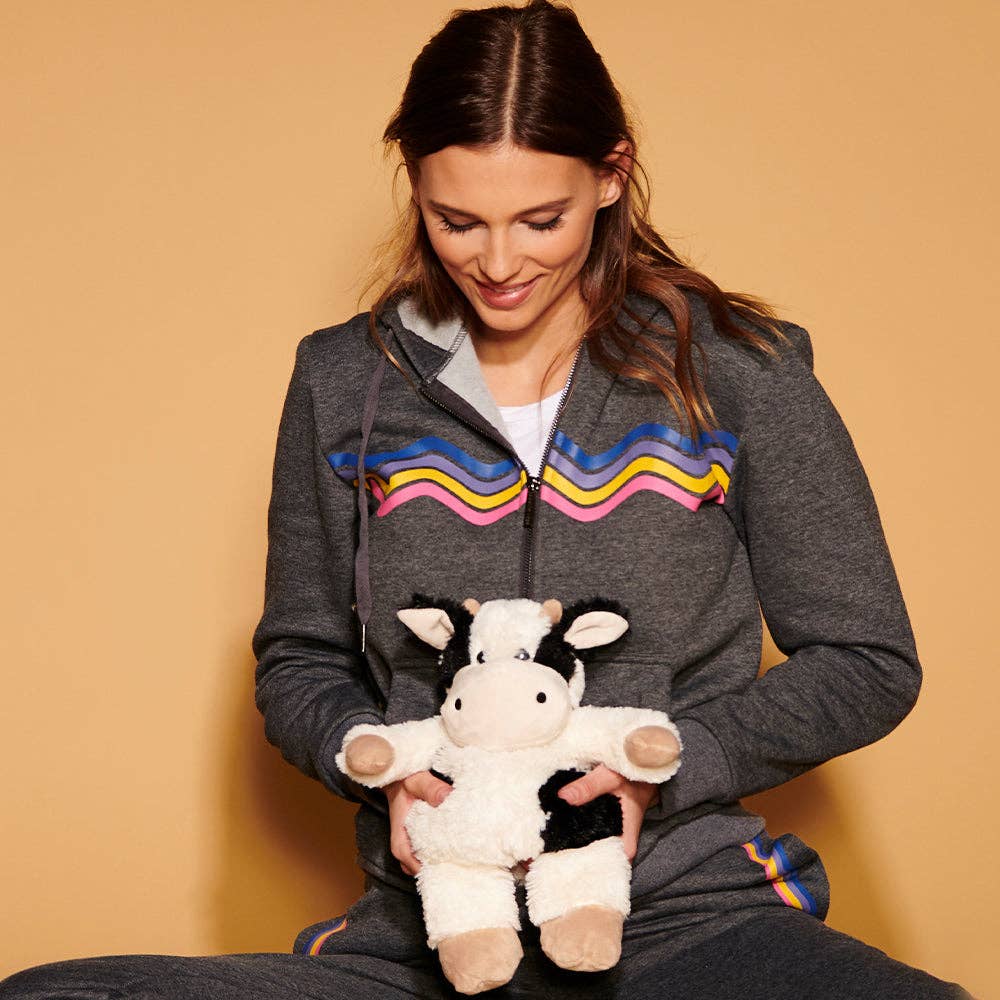 Warmies: America’s Favorite Microwave Plush Brand - Black and White Cow Warmies