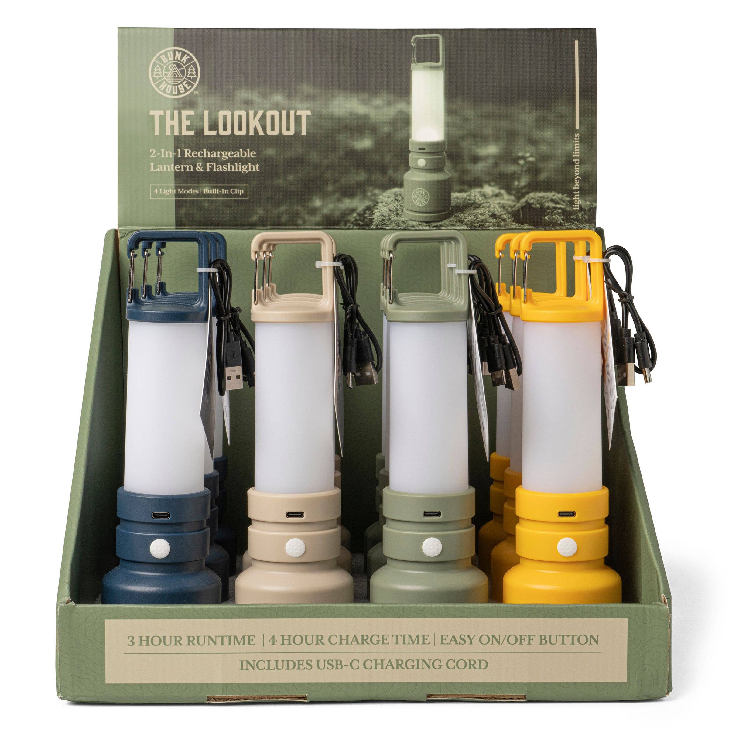 DM Merchandising - Bunk House The Lookout 2-In-1 Rechargeable Lantern & Flashli