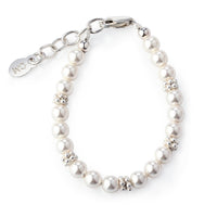 Cherished Moments - Girls Sterling Silver Pearl Baby Bracelet Kid's Jewelry