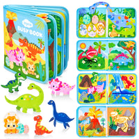 JoyCat 15-in-1 Dinosaur Friends Montessori Busy Book