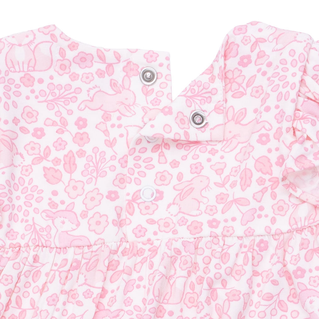 Angel Dear Baby Woodland Ruffle Sleeve Snap Romper