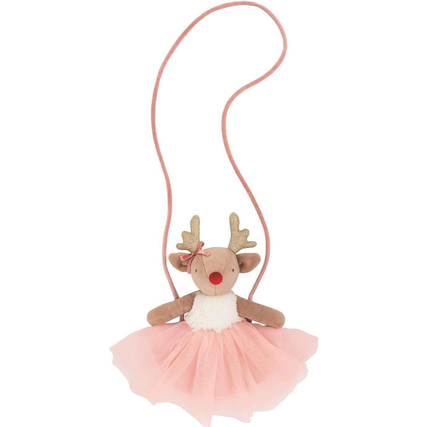 Mud Pie Pink Reindeer Purse