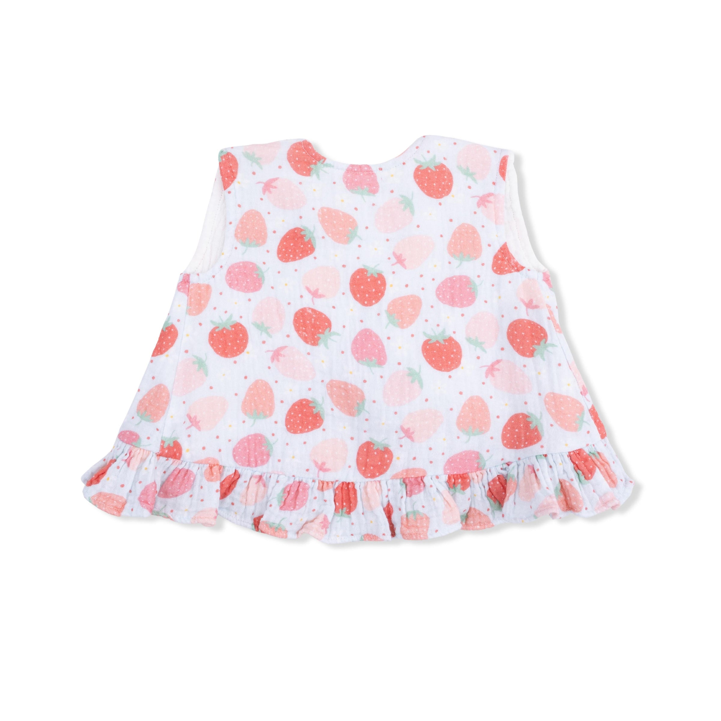 Angel Dear Strawberry Bliss Ruffle Back Top & Bloomer