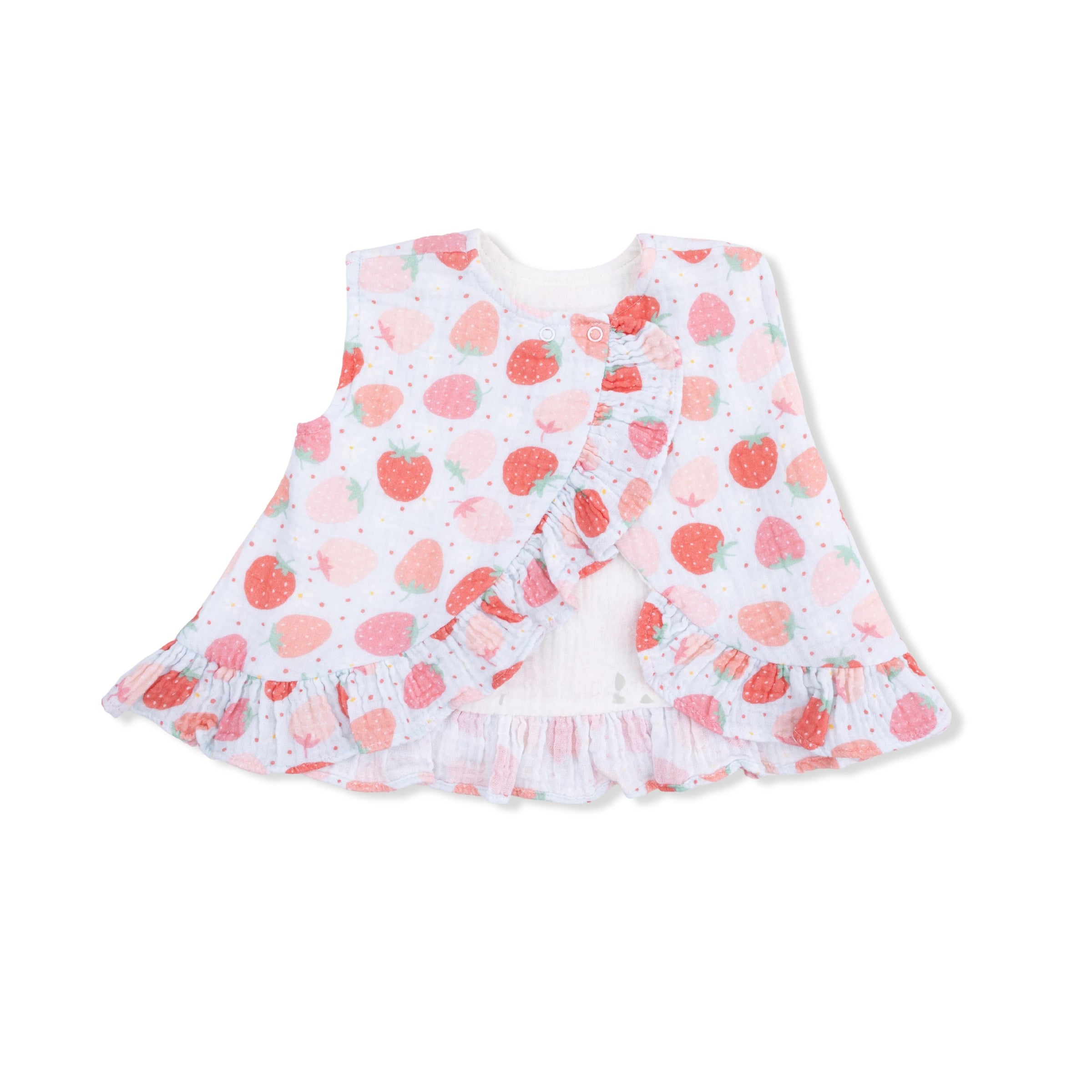 Angel Dear Strawberry Bliss Ruffle Back Top & Bloomer