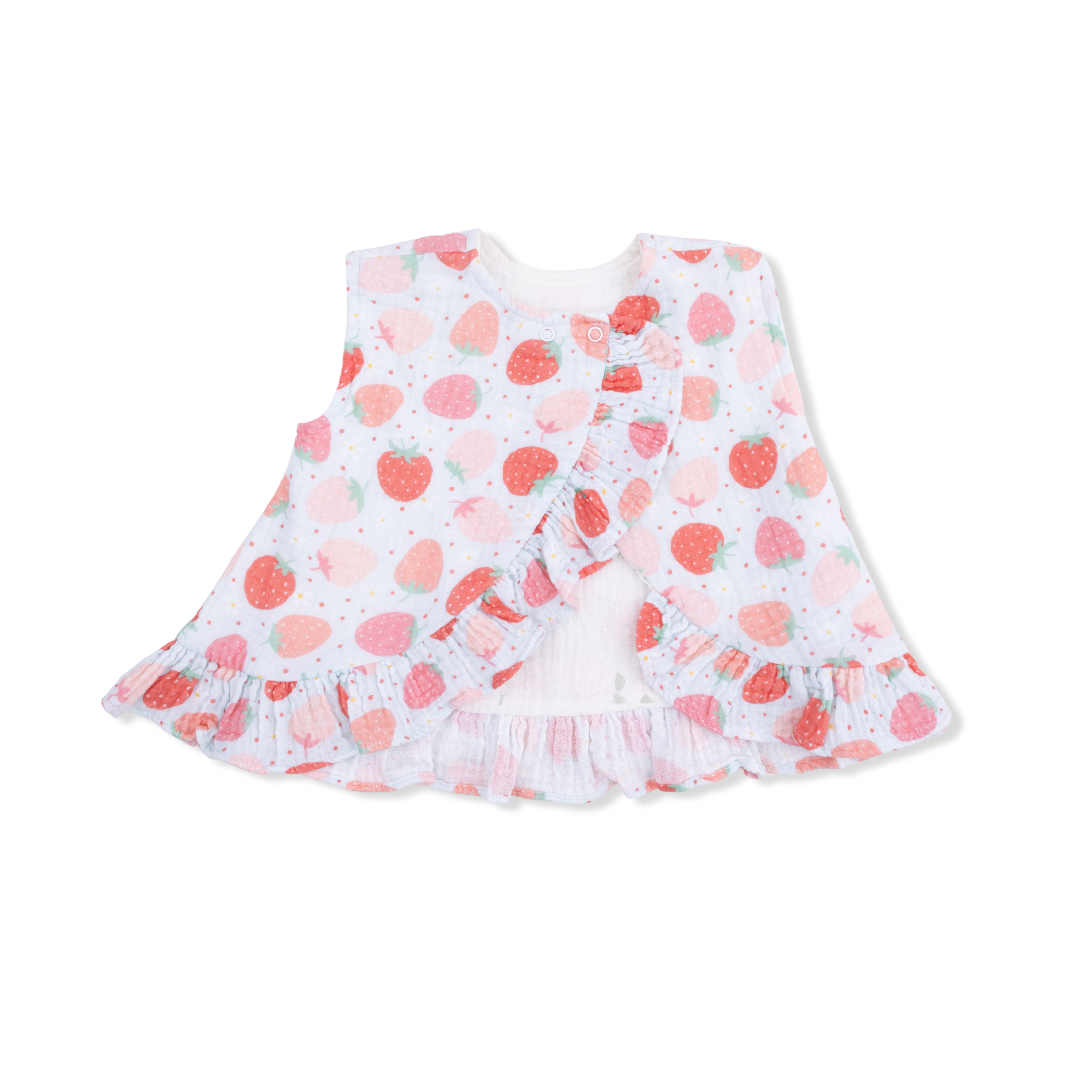 Angel Dear Strawberry Bliss Ruffle Back Top & Bloomer