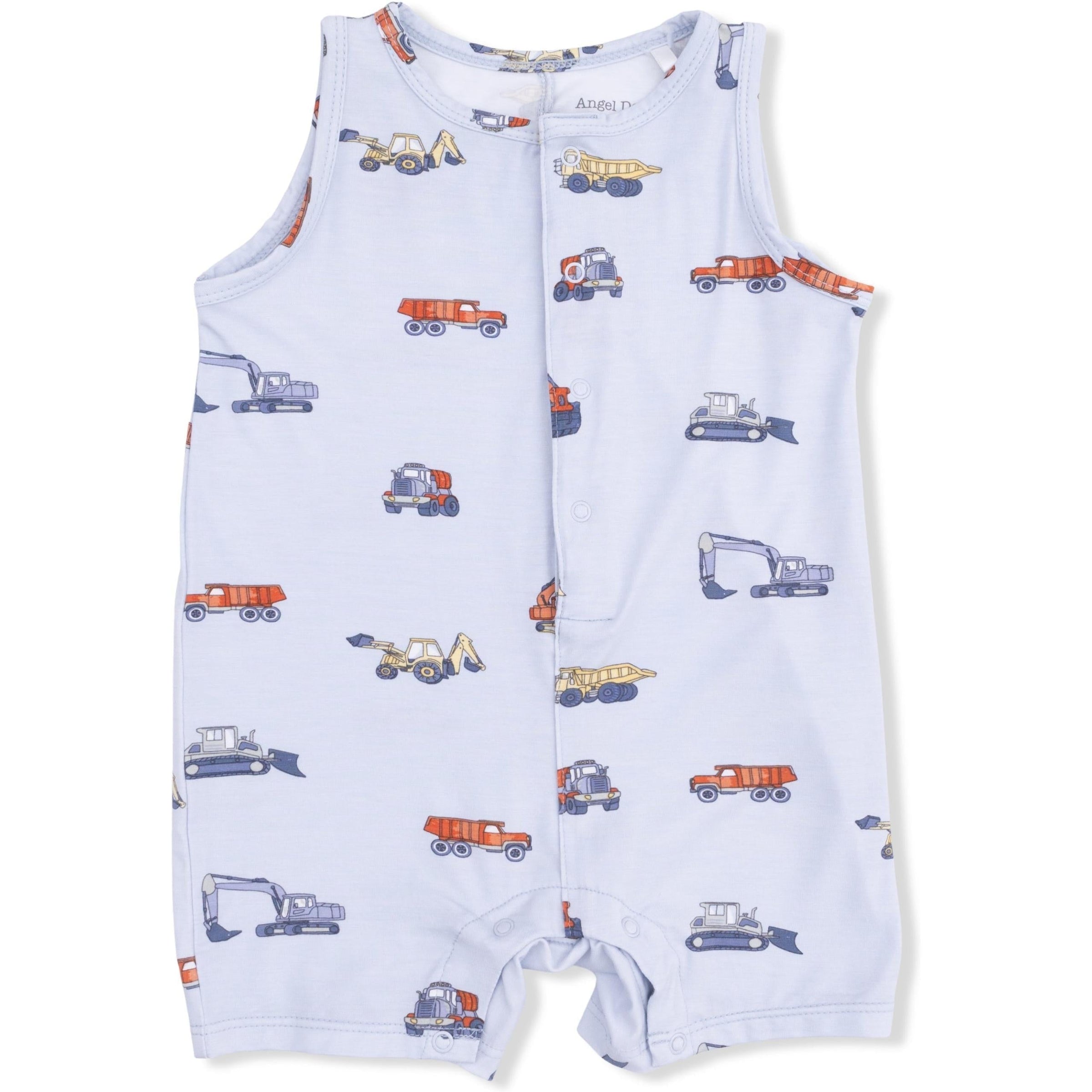 Angel Dear Construction Vehicles Sleeveless Shortie Romper