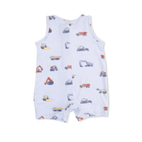 Angel Dear Construction Vehicles Sleeveless Shortie Romper