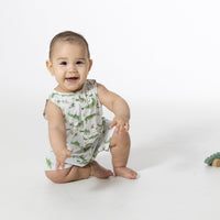 Angel Dear Crayon Alligators Sleeveless Shortie Romper