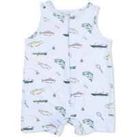 Angel Dear Fishing Sleeveless Shortie Romper