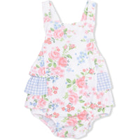 Angel Dear Cute Little Roses Ruffle Sunsuit