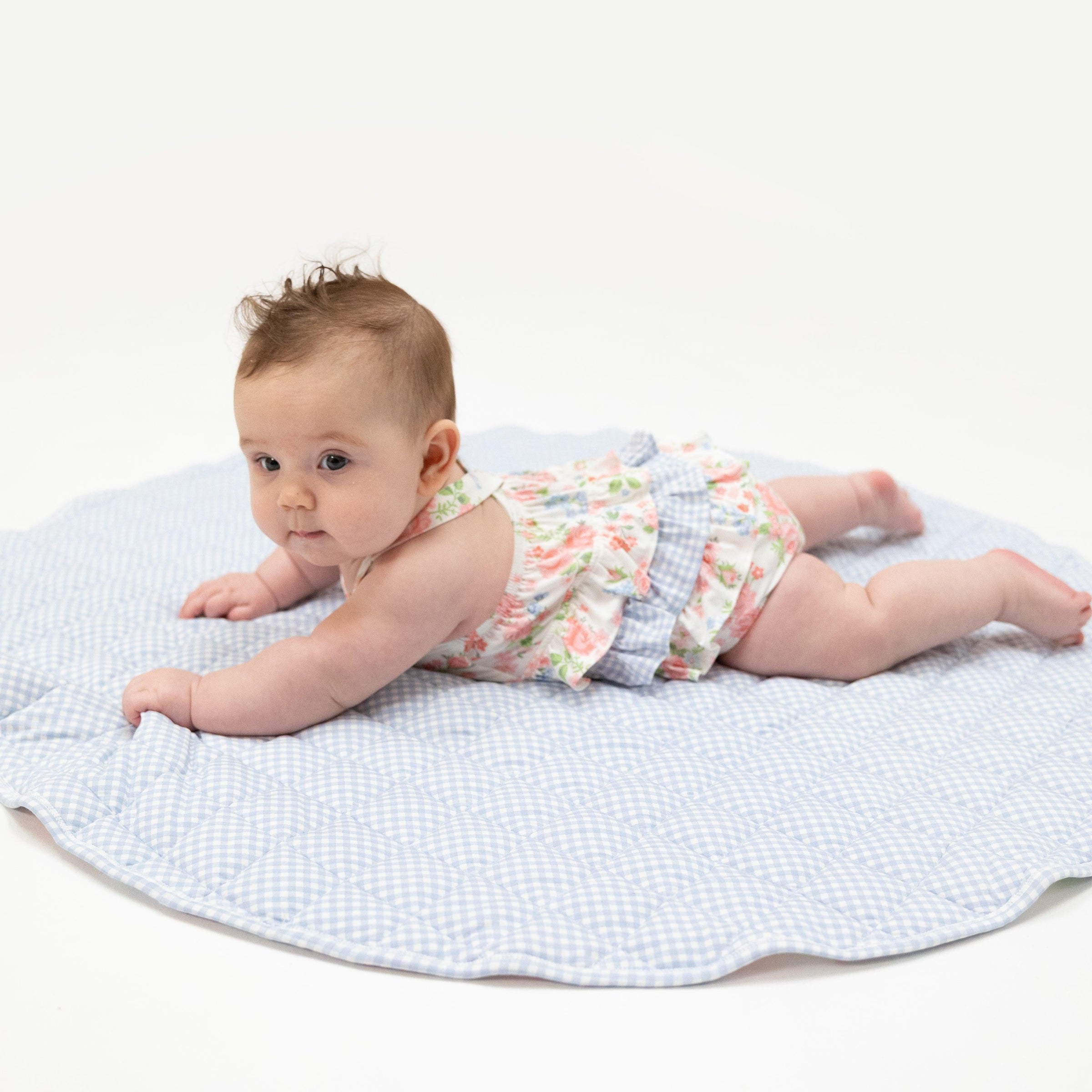 Angel Dear Cute Little Roses Ruffle Sunsuit