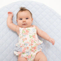 Angel Dear Cute Little Roses Ruffle Sunsuit