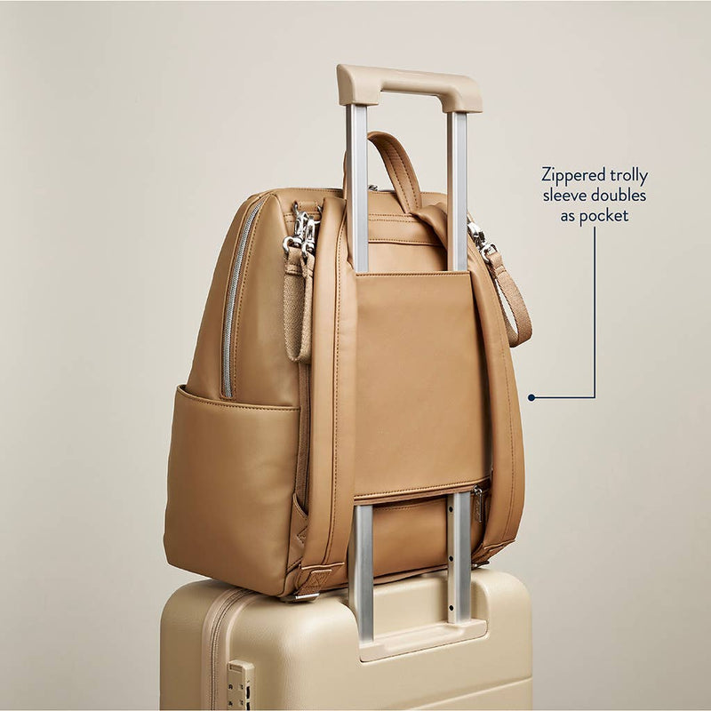 Itzy Ritzy Eras Backpack™ Diaper Bag: Cognac