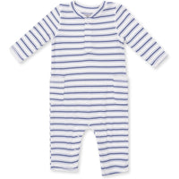 Angel Dear Vintage Stripe Blue Uni Romper