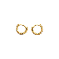 Brenda Grands Waterproof Jewelry - 18k Gold Crystal Huggies