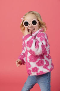 Mud Pie Flower Sherpa Jacket