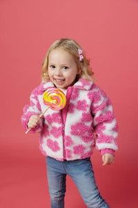 Mud Pie Flower Sherpa Jacket