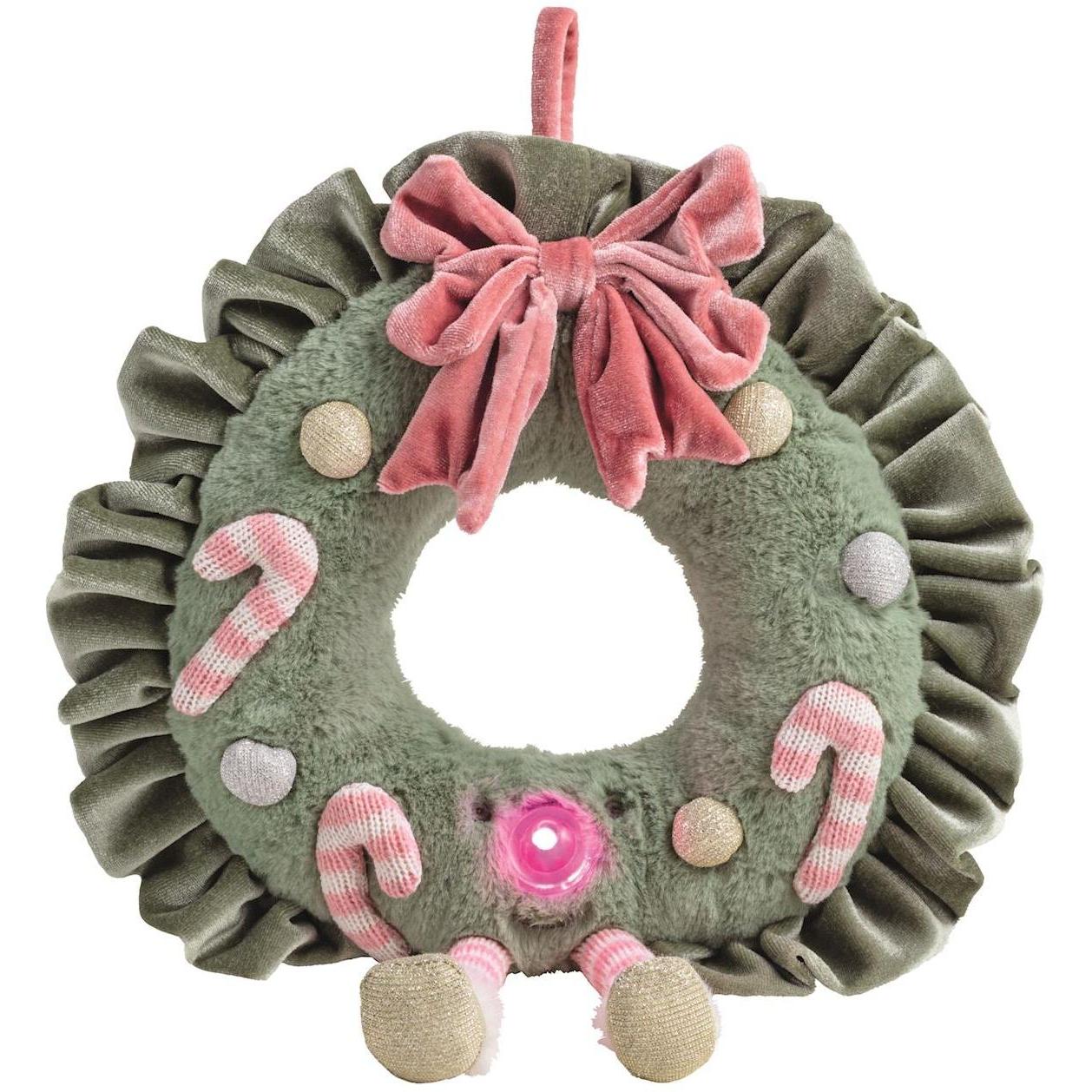Mud Pie Tinsley Wreath Light-Up Plush Pal