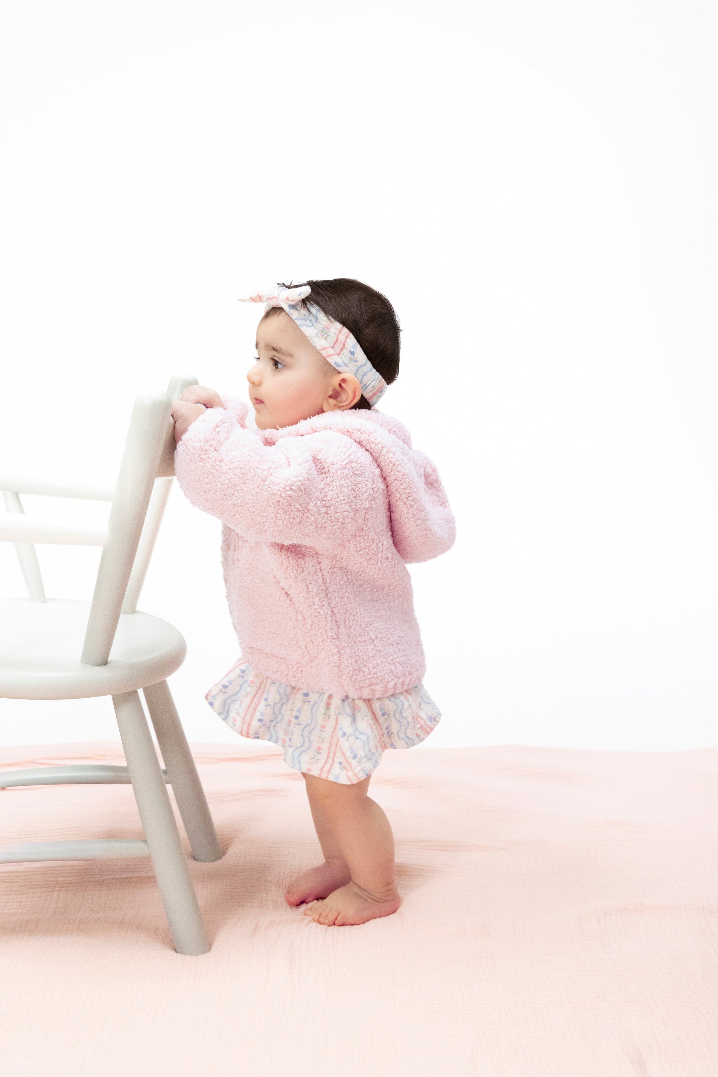 Angel Dear Chenille Blush Hooded Jacket