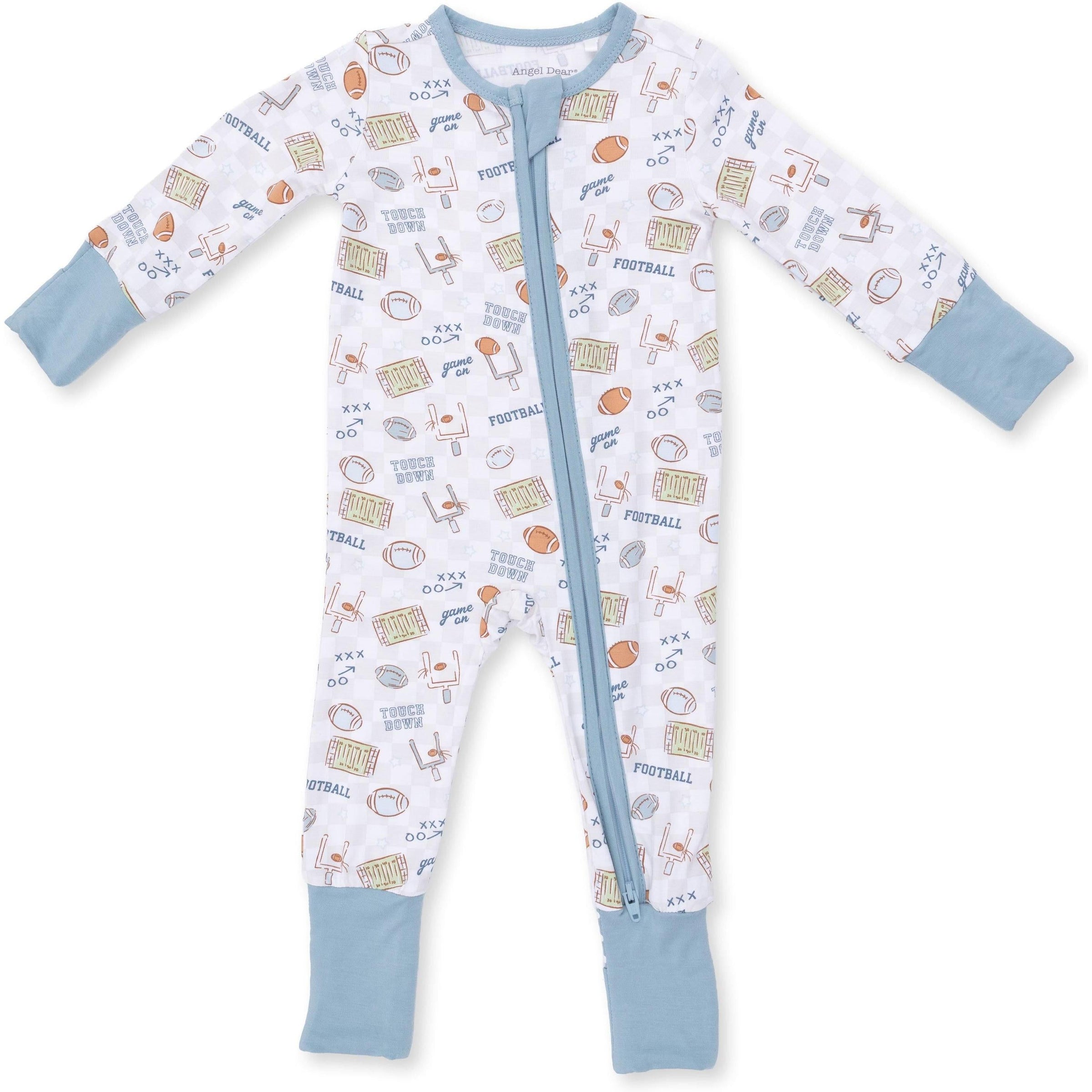 Angel Dear Football Check Convertible Romper