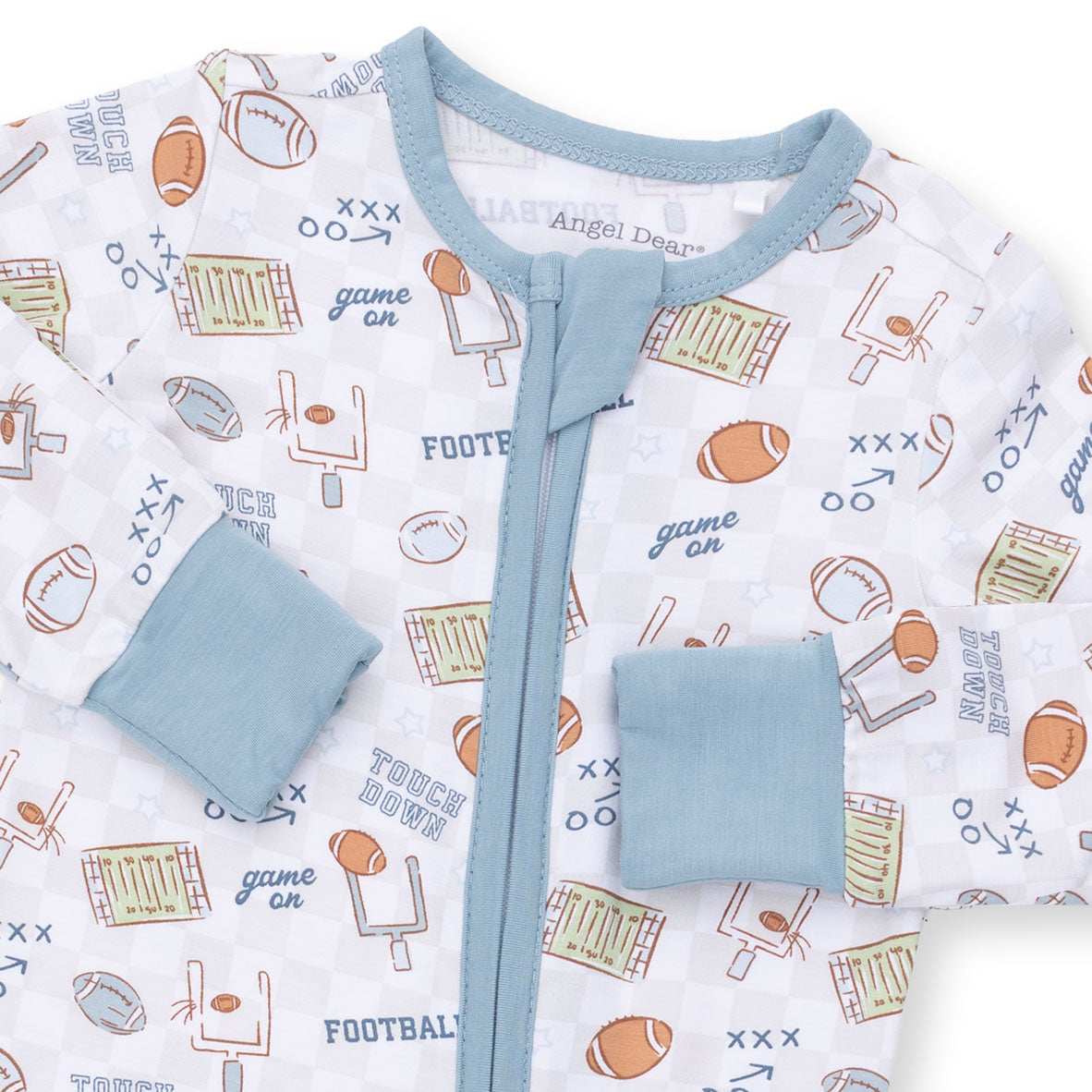 Angel Dear Football Check Convertible Romper