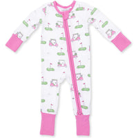 Angel Dear Golf Carts Pink Convertible Romper