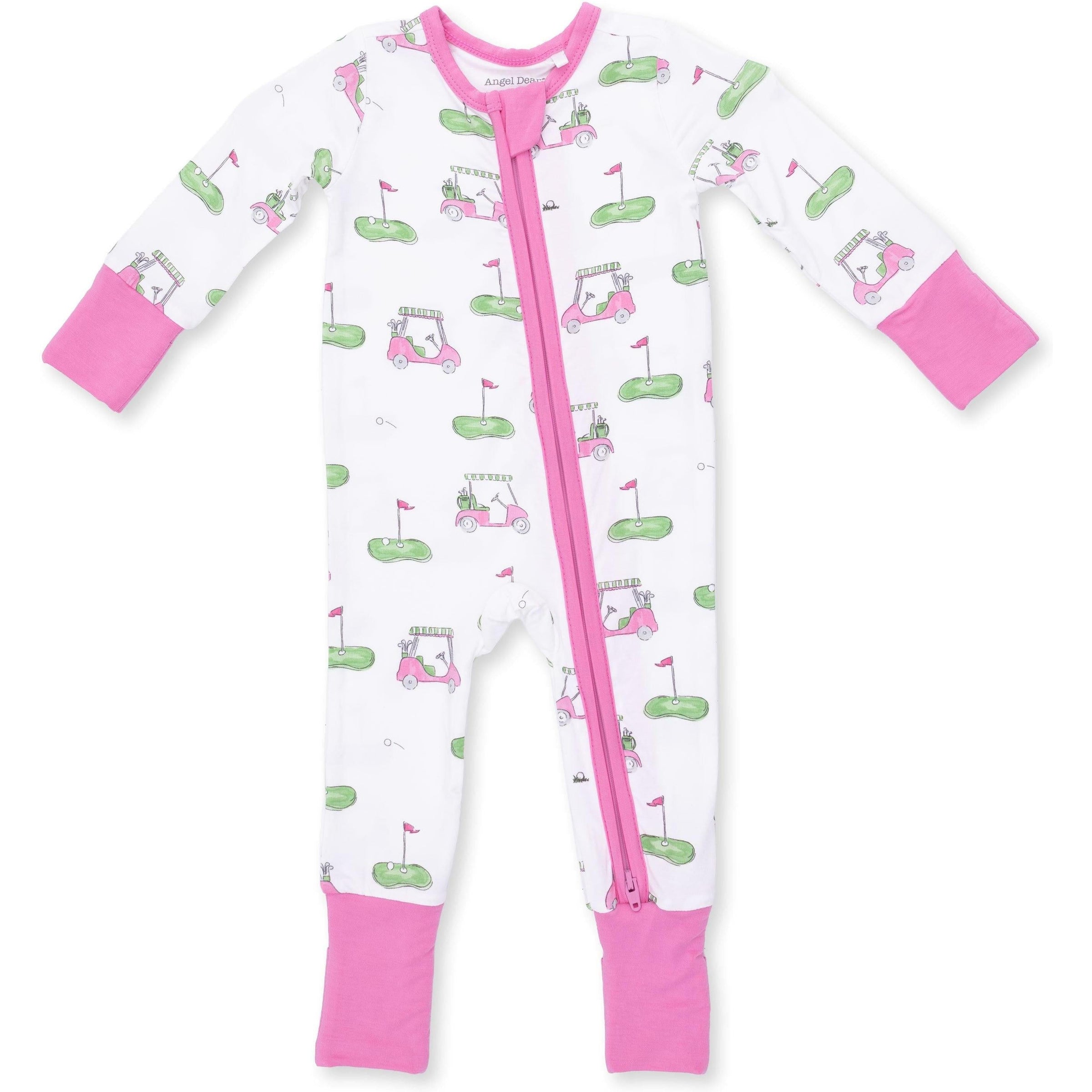 Angel Dear Golf Carts Pink Convertible Romper