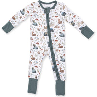 Angel Dear Southern Woodland Animals Green Convertible Romper
