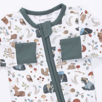 Angel Dear Southern Woodland Animals Green Convertible Romper