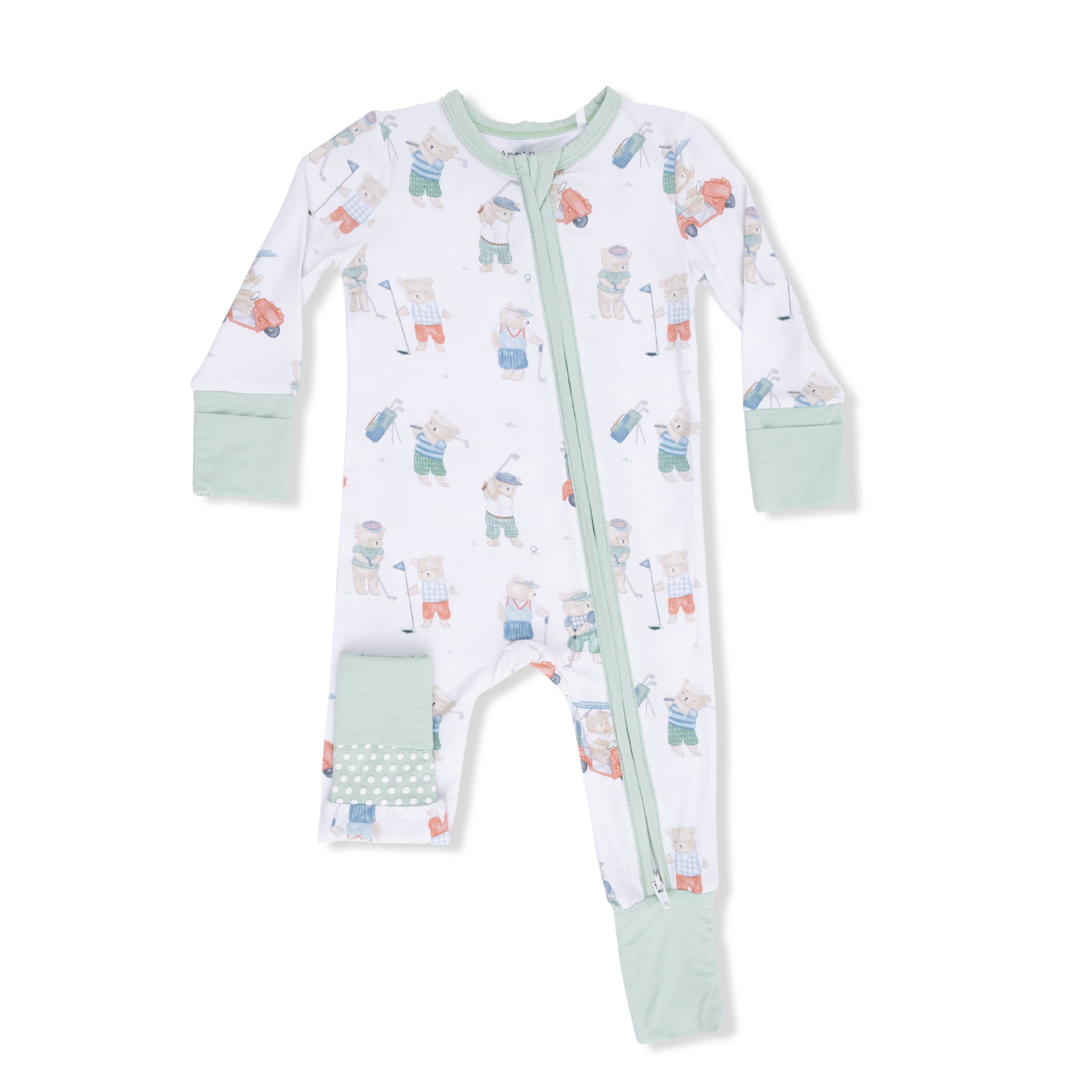 Angel Dear Golfing Teddy Bears Convertible Romper