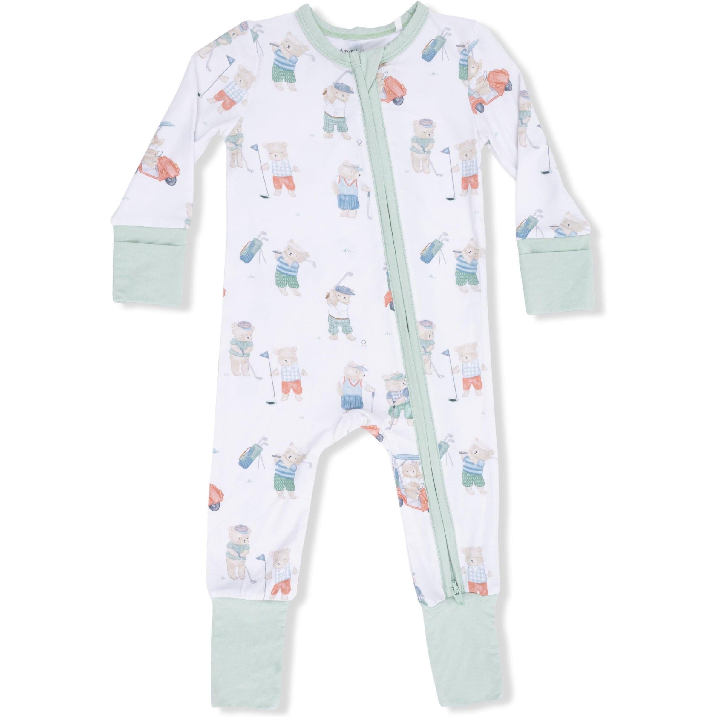 Angel Dear Golfing Teddy Bears Convertible Romper