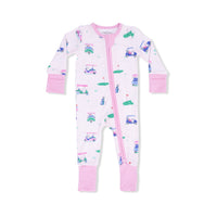 Angel Dear Vintage Golf Carts Pink Convertible Romper