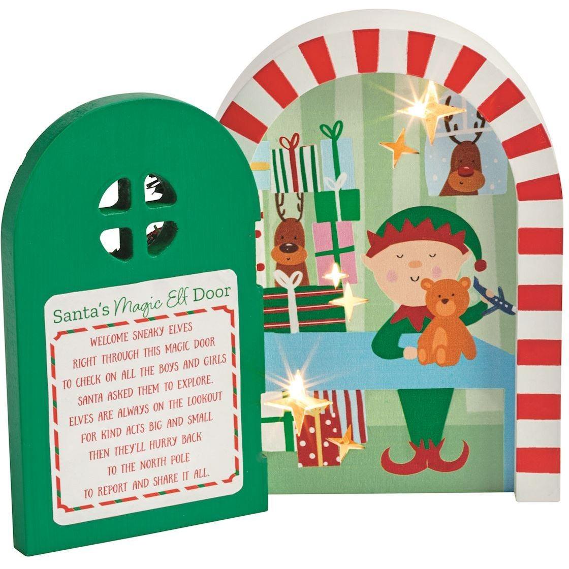Mud Pie Green Magic Elf Door Set