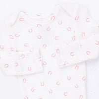 Angel Dear Little Horseshoes Pink Knotted Gown & Knot Headband