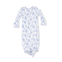 Angel Dear Baby Blue Vines Floral Knotted Gown and Headband