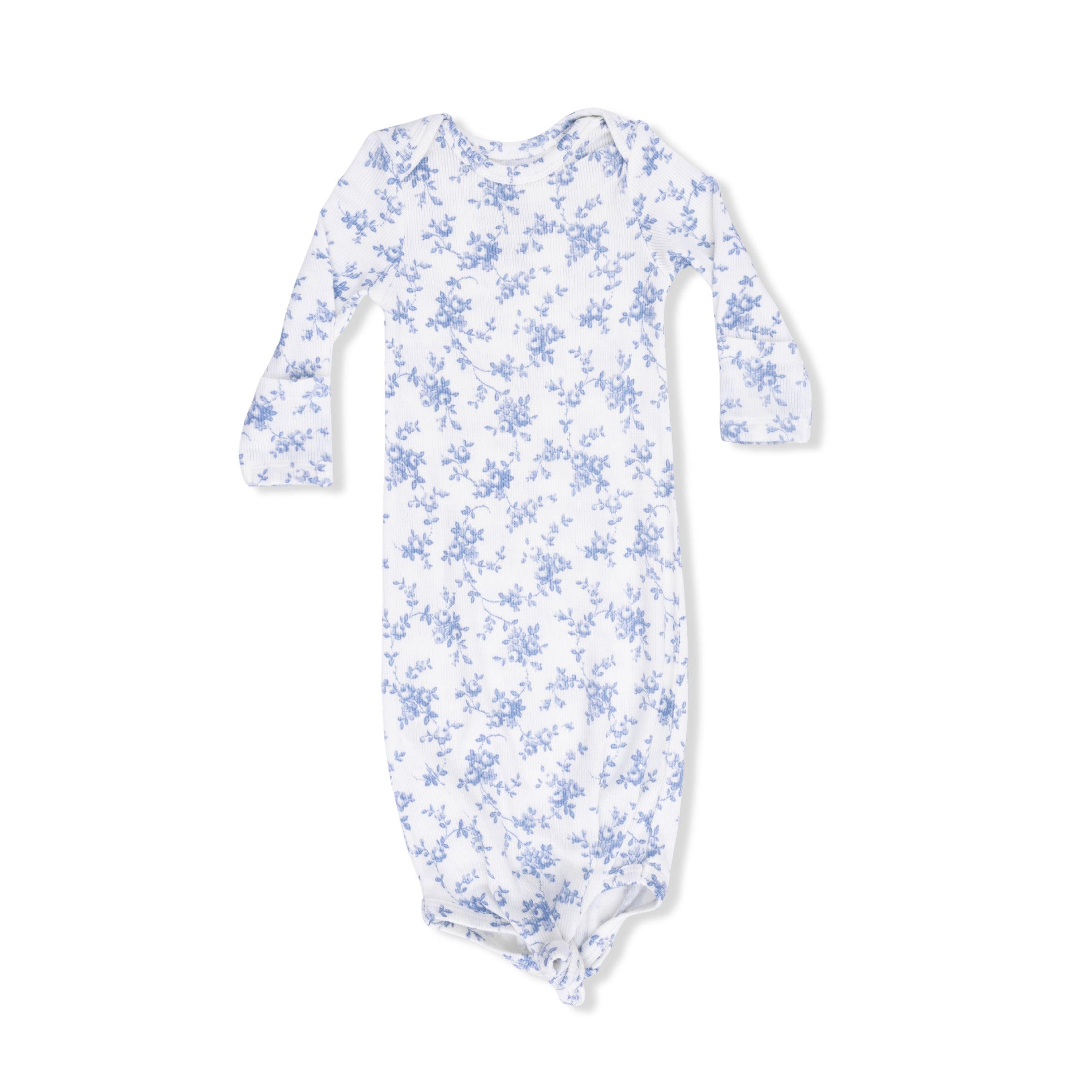 Angel Dear Baby Blue Vines Floral Knotted Gown and Headband