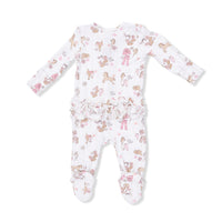 Angel Dear Cowgirl Nursery 2-Way Ruffle Front Zipper Footie