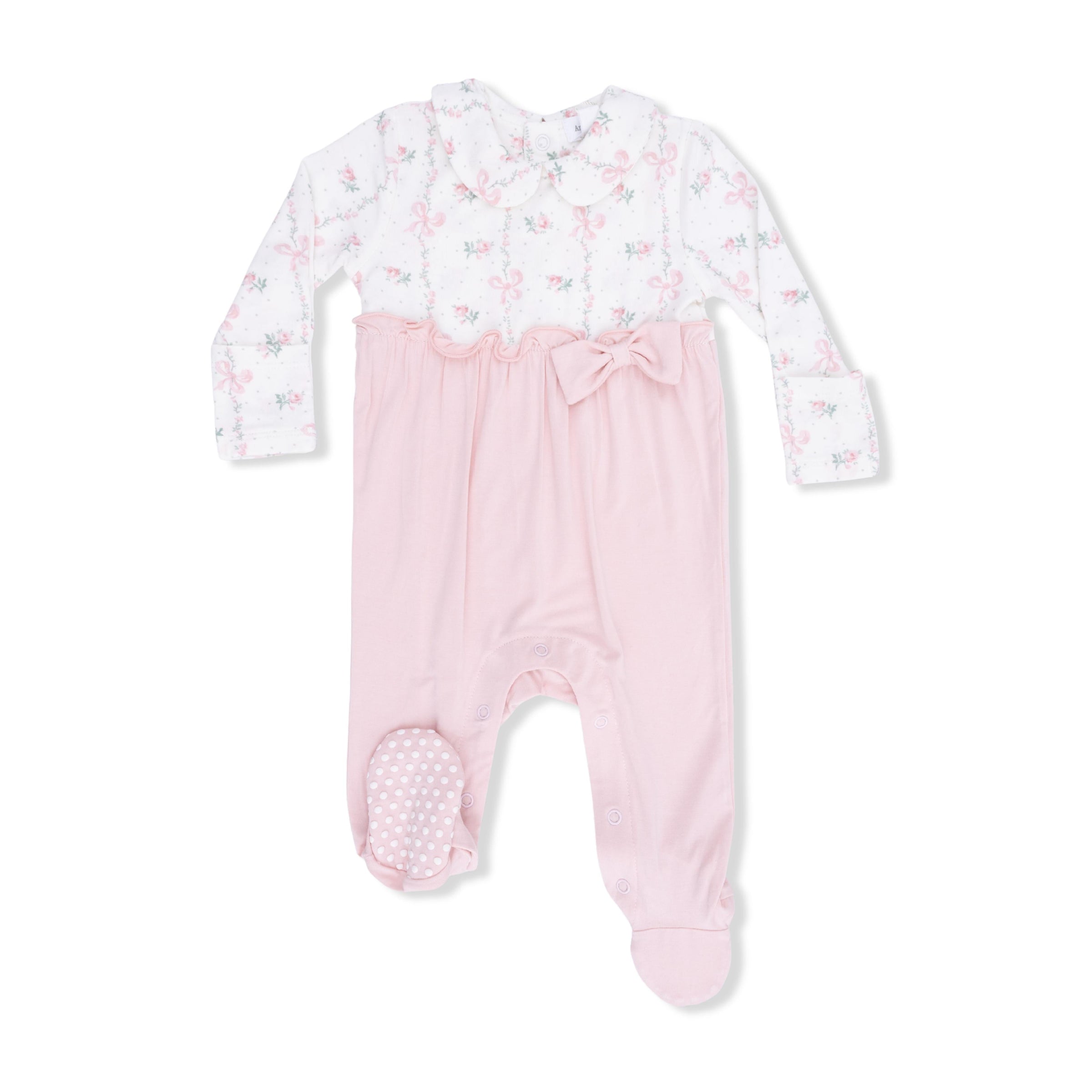 Angel Dear Dainty Buds and Bows Bow Footie