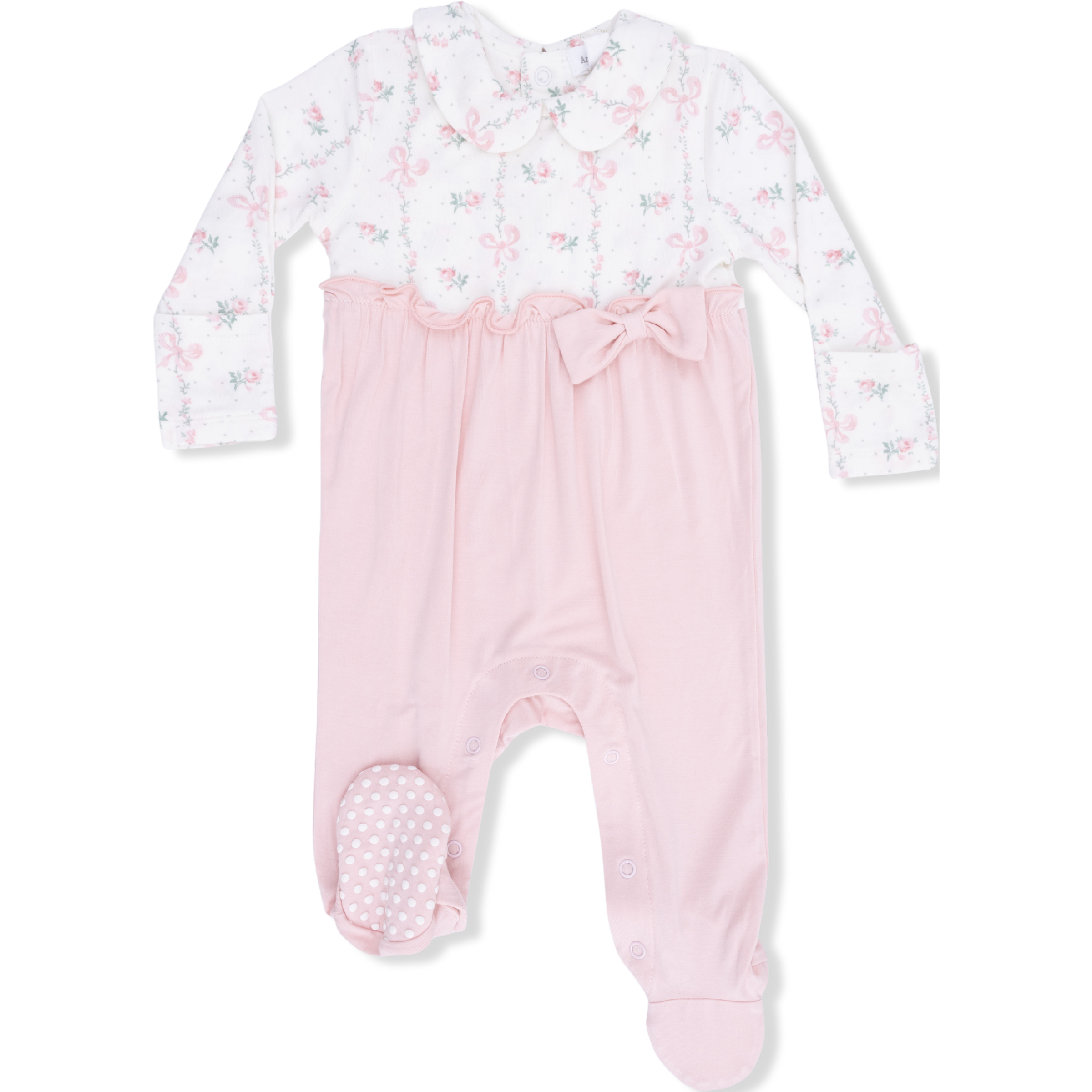 Angel Dear Dainty Buds and Bows Bow Footie