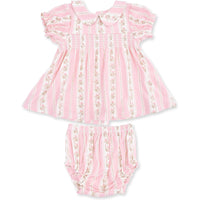 Angel Dear Antoinette Stripe Smocked Dress Set