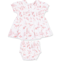 Angel Dear Ballet Toile Smocked Dress Set