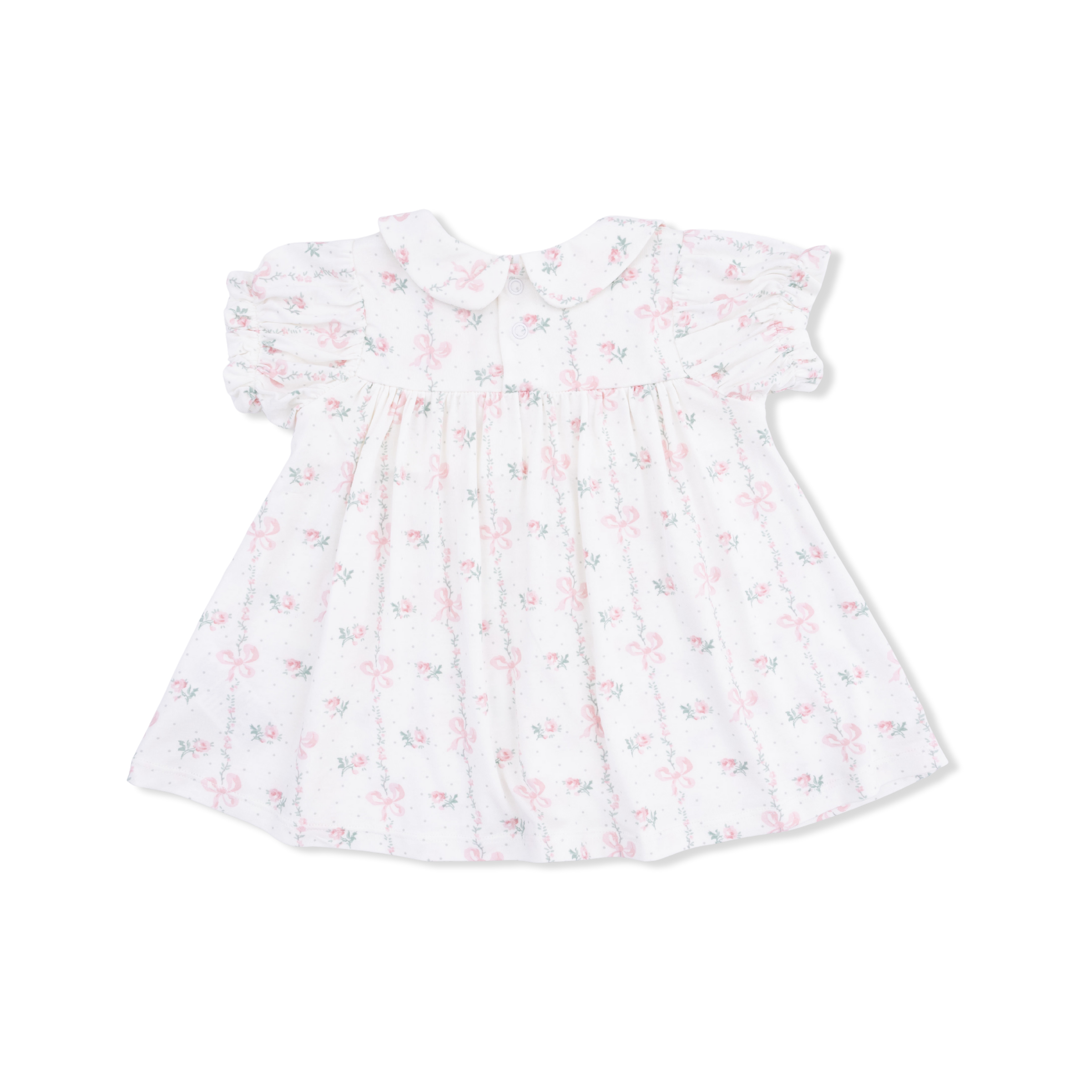 Angel Dear Dainty Buds and Bows Smocked Dress Set